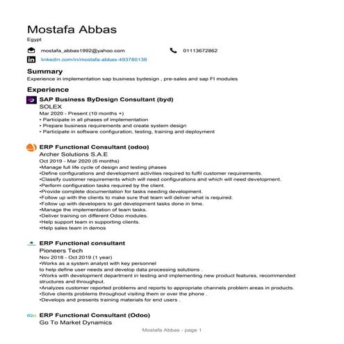 Resume mostafa-abbas