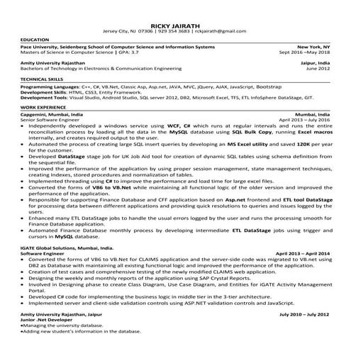 Resume   ricky jairath