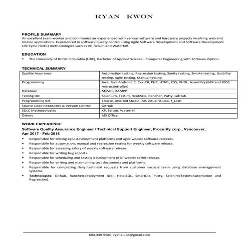 Resume   ryan kwon