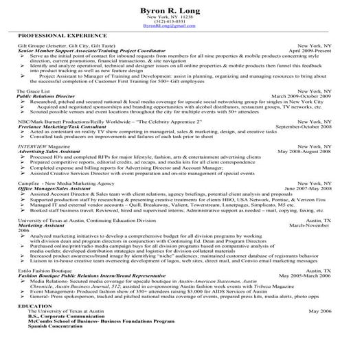 Resume 2011 ~ Byron Long (Word)