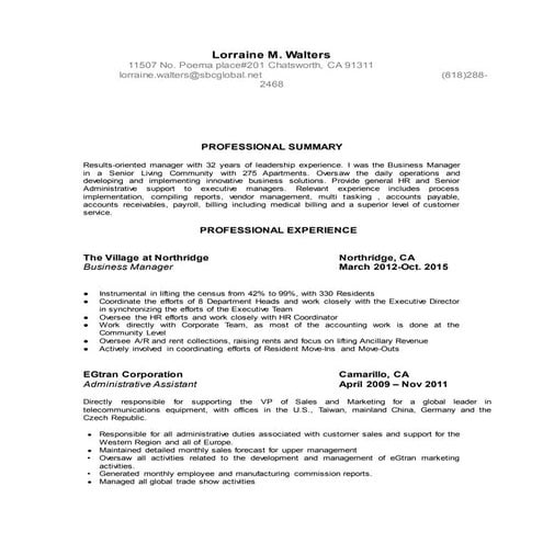 Resume2015 walters.doc