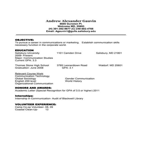 Resume aag | DOCX