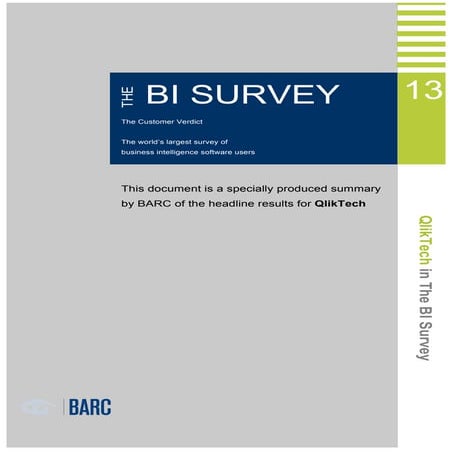 BARC - QlikTech Ranks First in Collaboration and Performance Satisfaction Amo...