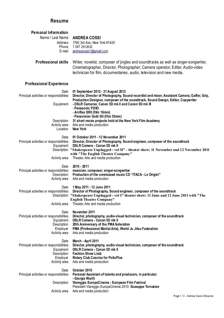 singer resume template resume format for musicians resume templates