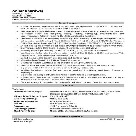 Resume ankur new