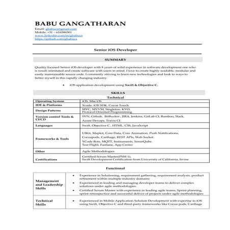 Senior iOS Developer