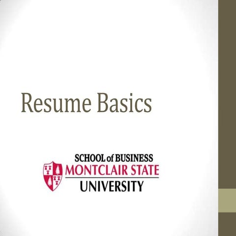 Resume basics for blackboard