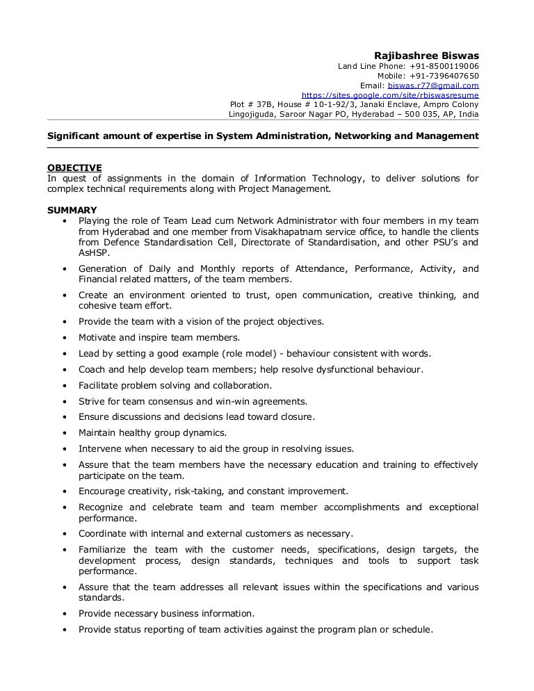 resume biswas profile
