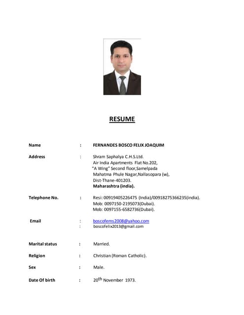 Resume c.v. new updated.