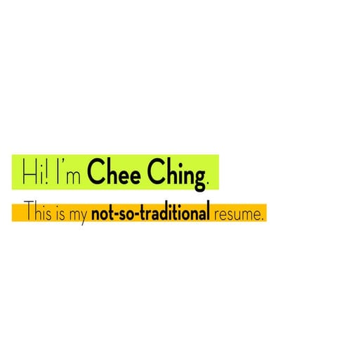 Chee Ching’s Resume
