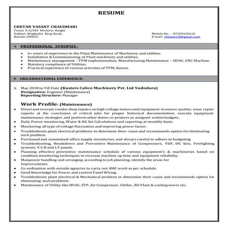 Resume chetan | PDF