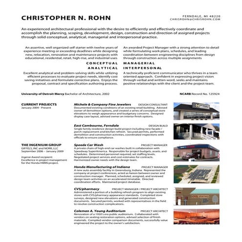 Chris Rohn - Architectural Professional