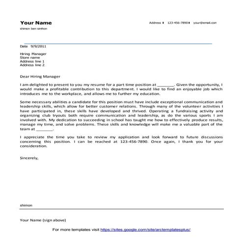 Resume & cover letter