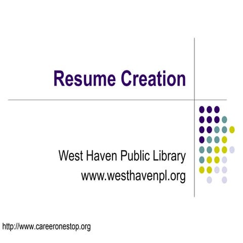 WHPL Resume Creation