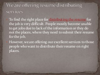 best resume distribution services