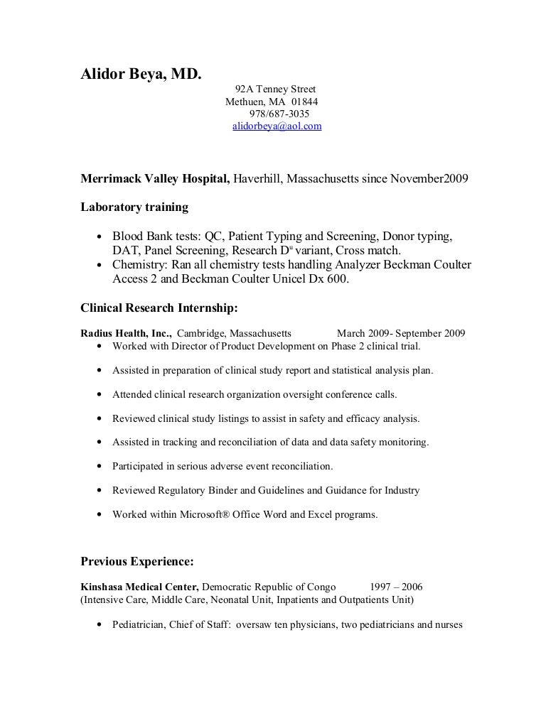 resume dr beya