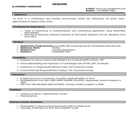 Resume exp