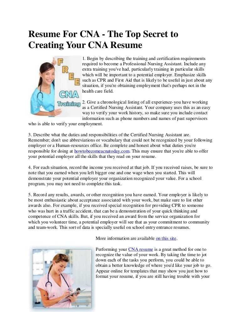 list of cna duties