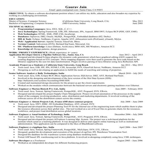 Resume Gaurav Jain