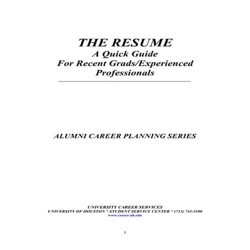 Resume guideforalumni 1