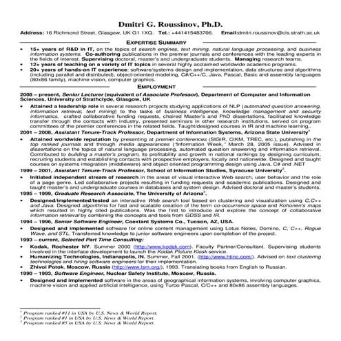 Resume It Industry Strath Address