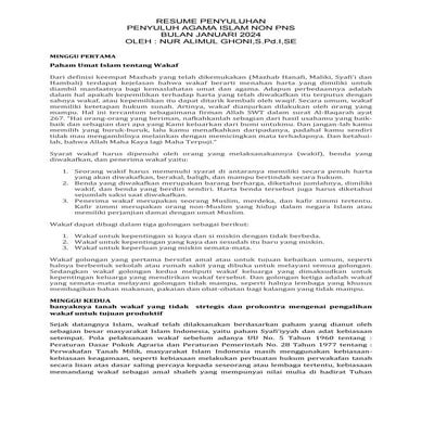 Pemahaman Umat Islam terhadap Tanah  wakaf