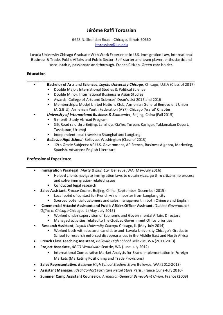 resume Green Card Resume resume jerome torossian 2017