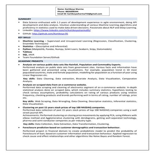 Resume kartikeya sharma