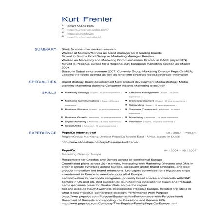 Resume kurt frenier 