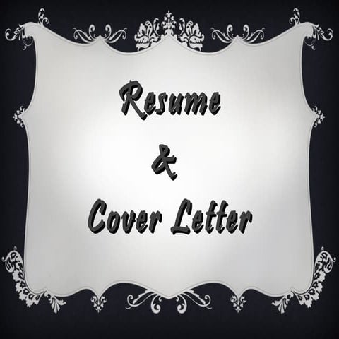 Resume &  letter covering