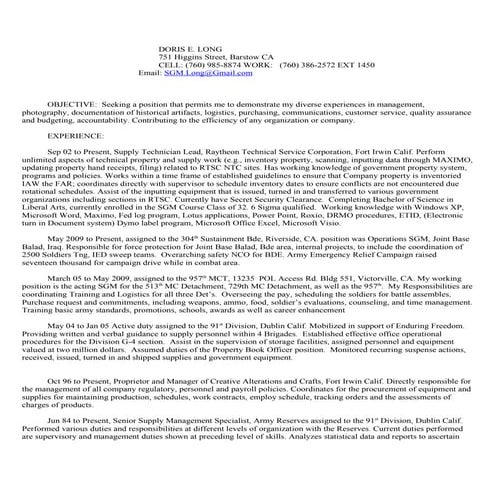 Resume Long Feb 2011