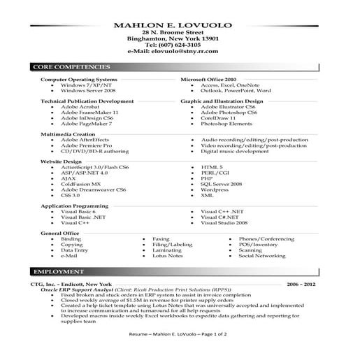 Résumé -  Mahlon E. Lo Vuolo