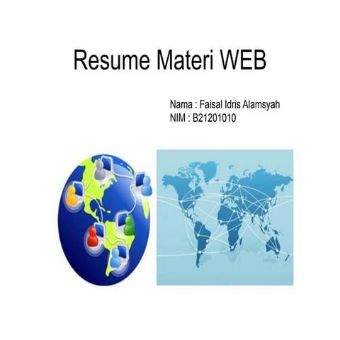 Resume Materi WEB pemrograman dasar html
