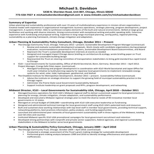 Resume, michael s. davidson, 2012v5