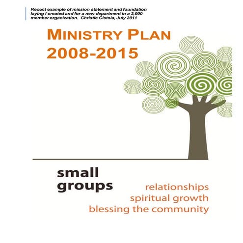 Cistola - Ministry Plan 2011