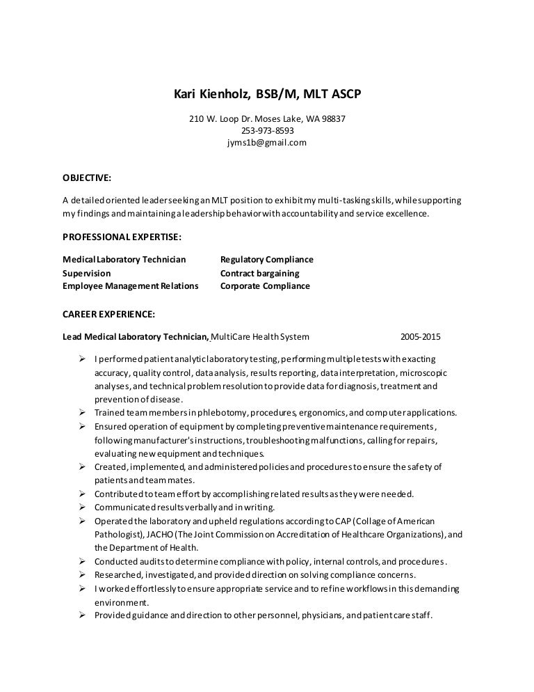 resume mlt with bullets resume bullet