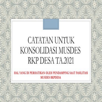 Materi Penyusunan RKP Desa_ZONA KABUPATEN | PPTX