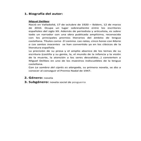 La sombra del ciprés es alargada