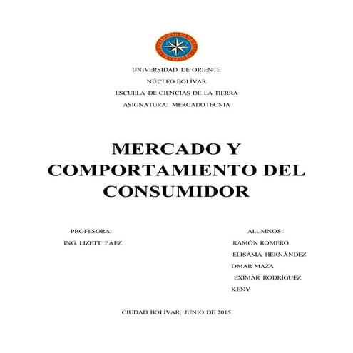 Mercado y comportamiento del consumidor