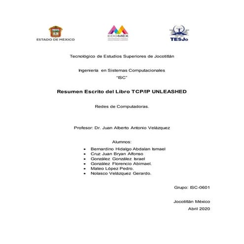 PARTE 1 (FUNDAMENTOS TCP/IP) Y PARTE 2 (Direcciones y Nombramiento) | DOCX