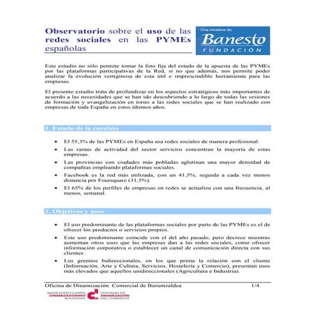 Uso de las redes sociales en las pym es españolas