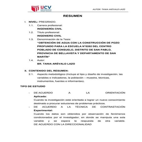 Resumen Pozo Profundo