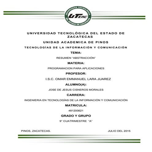 Resumen abstraccion