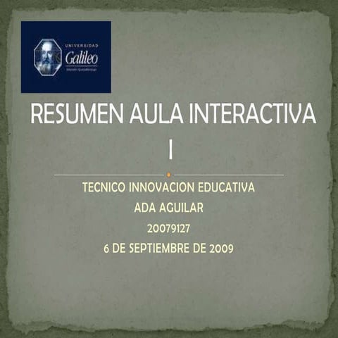 Aula Interactiva I