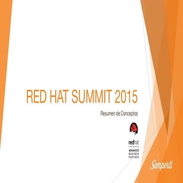 Resumen de Conceptos Red Hat Summit 2015