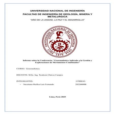 Resumen de la conferencia de geoestadística