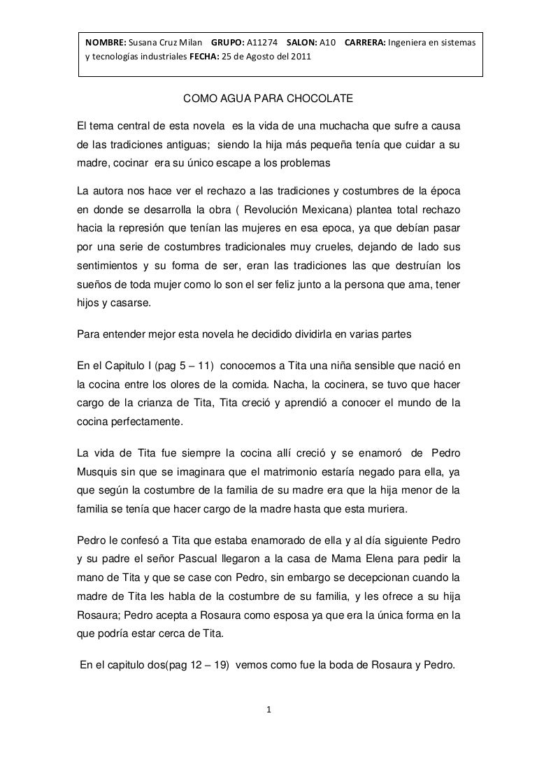 Resumen De La Novela