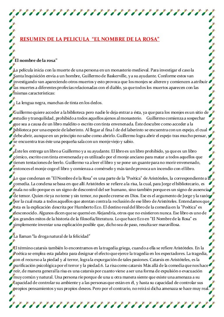Resumen de la pelicula