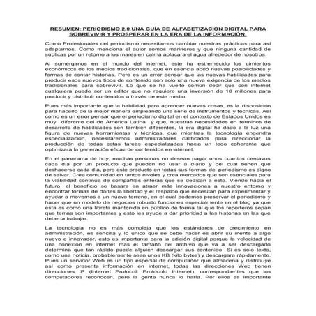 Resumen de periodismo - Marylu 