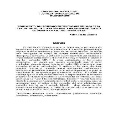 Resumen de ponencia | PDF